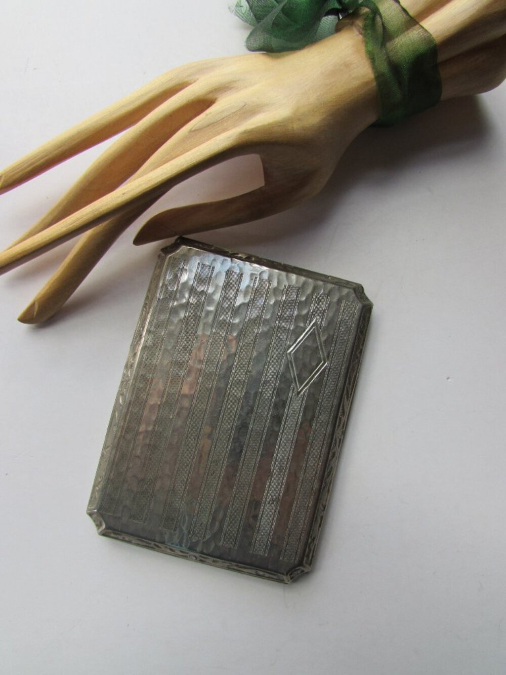 Vintage Cigarette Case German Silver Nickel Plated